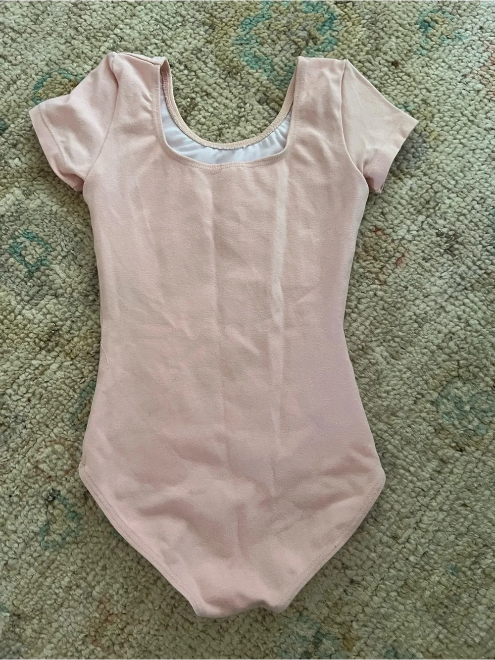 Bloch Girls Pink Short Sleeve Leotard Size 4-6 Dance